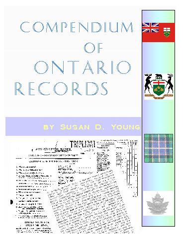 a guide book to Ontario Records