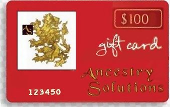 image of Ancestry Solution's premium $100 gift cards